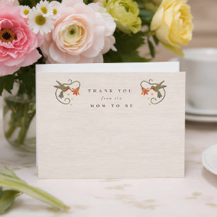 Blumentee Party Mama-To-Be Shower Dankeskarte Einladung