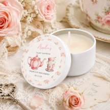 Blumentee-Service und Teetassen Rosa Baby Shower 