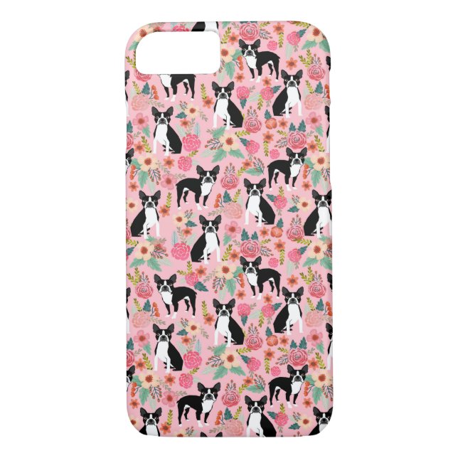 Blumentelefonkasten Bostons Terrier - iphone Fall Case-Mate iPhone Hülle (Rückseite)