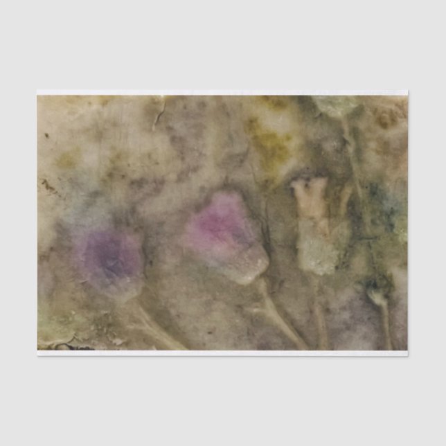 Blumenteppichpapier Lila Öko Seidenpapier (Vorderseite)