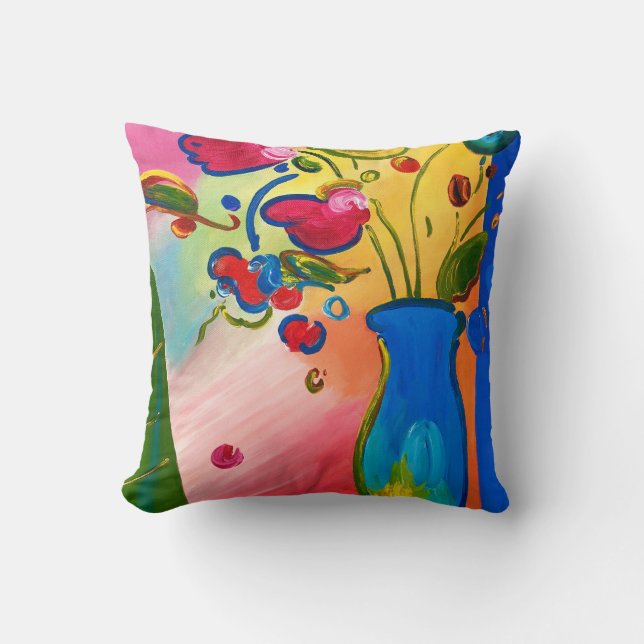 Blumenthrow-Kissen Peter maximales inspiriertes Kissen (Vorderseite)