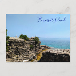 Blumentopf Insel Georgian Bay Ontario Kanada Postkarte