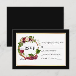 Blumentrauben Wasserfarbe Trauben Trauben Hochzeit RSVP Karte
