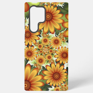 Blumentraum, Moderne Abstrakte Blume Fraktal Kunst Samsung Galaxy Hülle