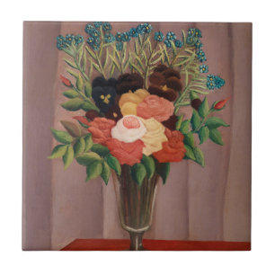 Blumenträume, Bouquet der Blume von Henri Rousseau Fliese