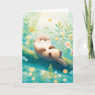 Blumenträume und Branchen Otter gemütliche Flucht Karte