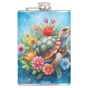 Blumenturtle Flachmann