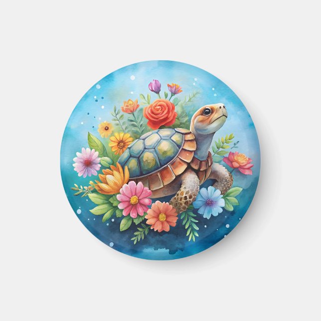 Blumenturtle Magnet (Vorne)