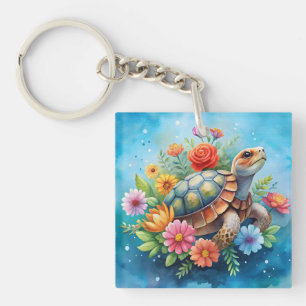 Blumenturtle Schlüsselanhänger