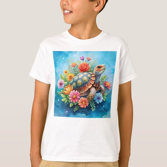 Blumenturtle T-Shirt (Vorderseite)