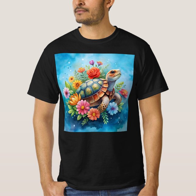 Blumenturtle T-Shirt (Vorderseite)