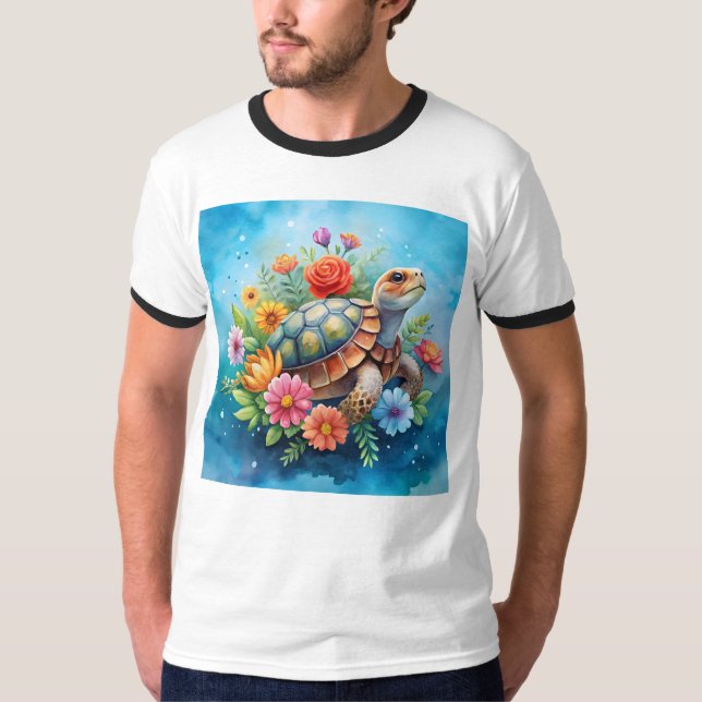 Blumenturtle T-Shirt (Vorderseite)