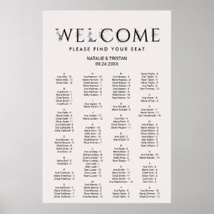 BlumenTypografie - Alphabetische Seetabelle Poster