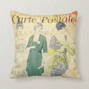 Blumentypographie der Vintagen eleganten Kissen