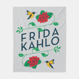 Blumentypographie Frida Kahlos   Fleecedecke