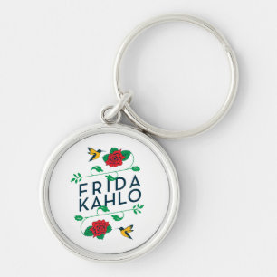 Blumentypographie Frida Kahlos   Schlüsselanhänger