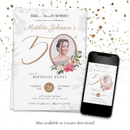 Blumenüberraschen 50. Geburtstag Einladung