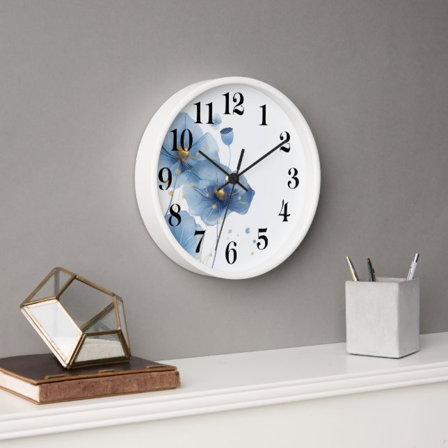 Blumenuhr an der Wand Uhr (Büro)