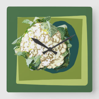 Blumenuhr Quadratische Wanduhr