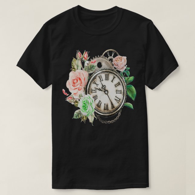 Blumenuhr T-Shirt (Design vorne)
