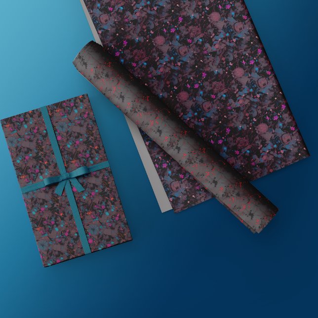 Blumenumhüllungspapier - dunkles Design der Abstra Geschenkpapier Set (Von Creator hochgeladen)