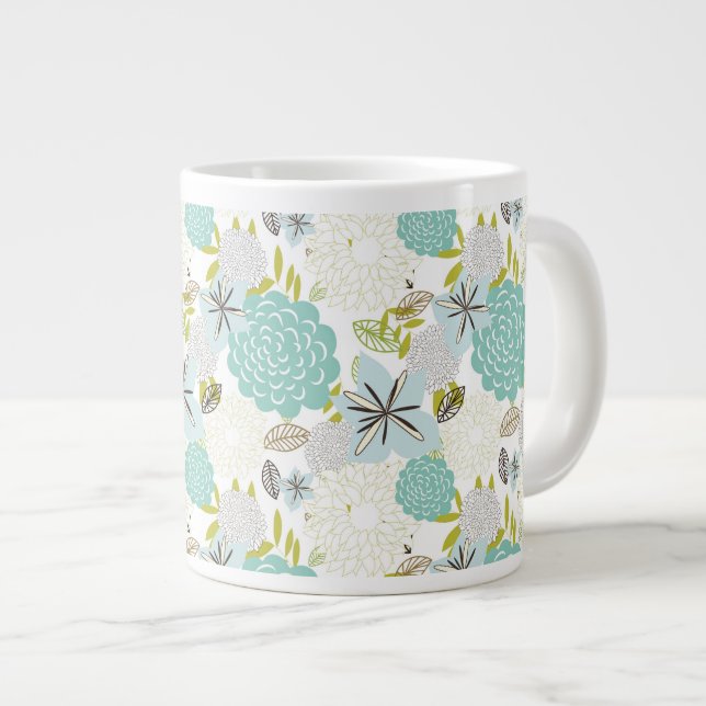 Blumenuntergrund 5 Jumbo-Tasse (Vorderseite Rechts)