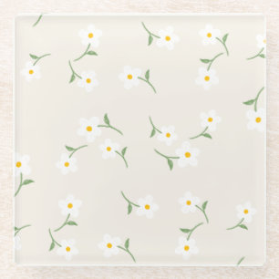 Blumenuntersetzer Cream Daisy   Elegante Botanik  Glasuntersetzer