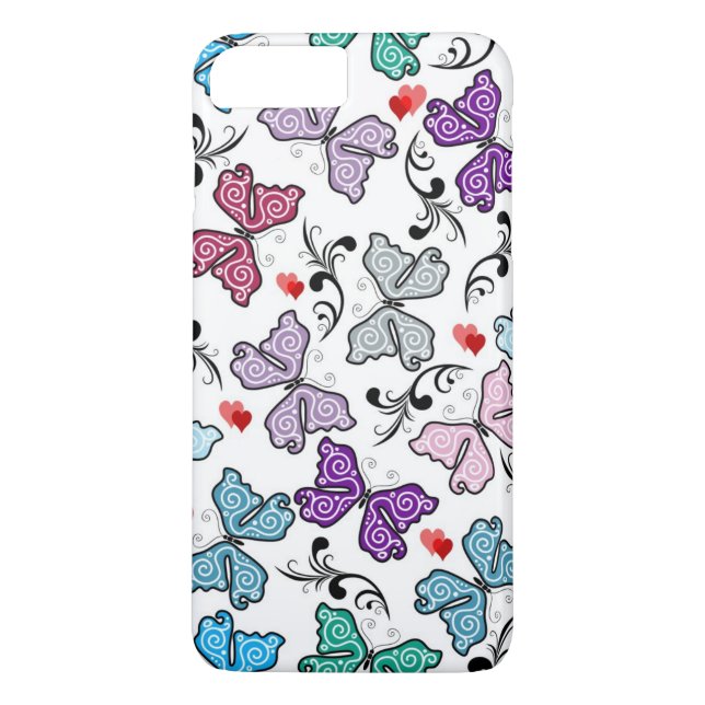 BlumenValentinsgruß-Muster Case-Mate iPhone Hülle (Rückseite)