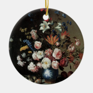 Blumenvase am Fenster, Balthasar van der Ast Keramikornament