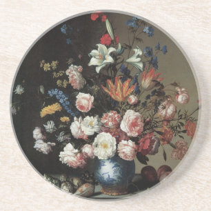 Blumenvase am Fenster, Balthasar van der Ast Sandstein Untersetzer