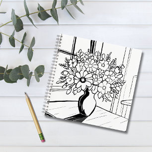 Blumenvase Notizbuch