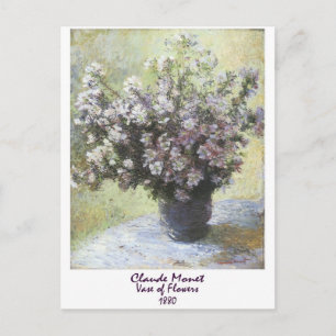 Blumenvase von Claude Monet Postkarte
