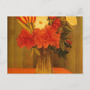 Blumenvase von Henri Rousseau Postkarte