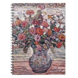 Blumenvase, Zinnias von Maurice Prendergast Notizblock