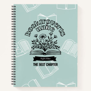 Blumenverbund "Booktroverts Unite" Notizbuch