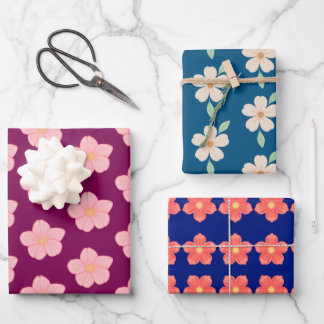 Blumenverpackungsbögen Geschenkpapier Set