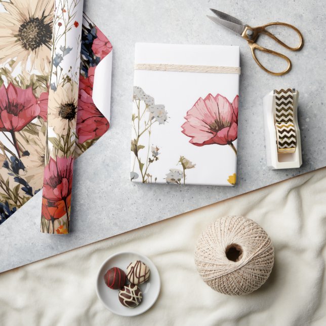 Blumenversäumung Geschenkpapier (Kunsthandwerk)