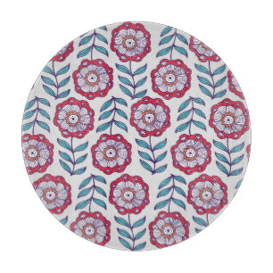 Blumenvintage-Endlos-Textur Schneidebrett