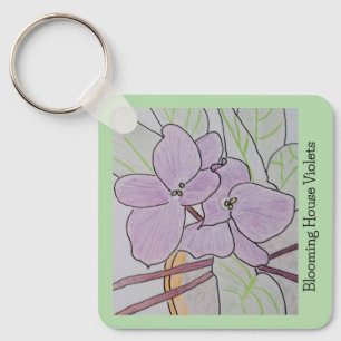 Blumenviolets Schlüsselanhänger