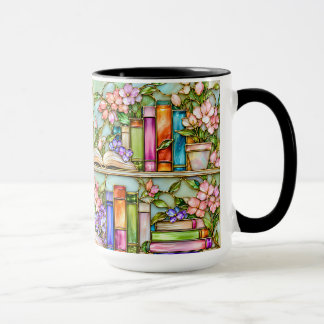 Blumenvitrine Glasmalerei-Stil Tasse