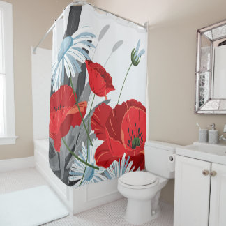 Blumenvorhang für die Dusche Duschvorhang