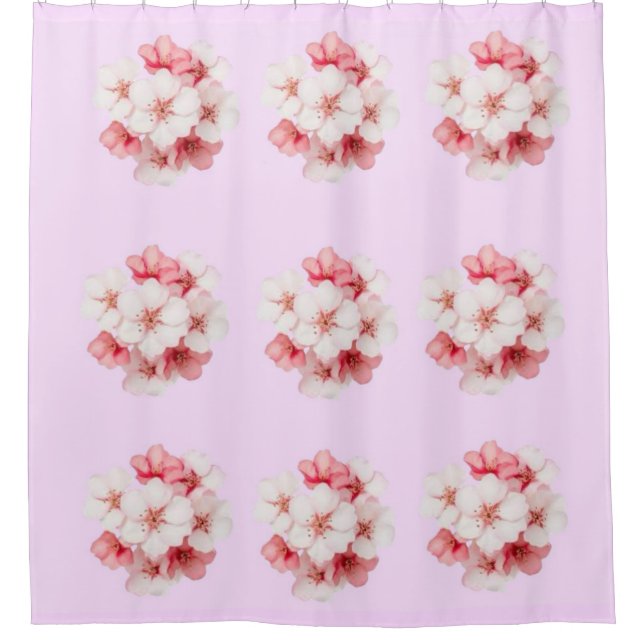 Blumenvorhang für die Dusche Duschvorhang (Vorderseite)