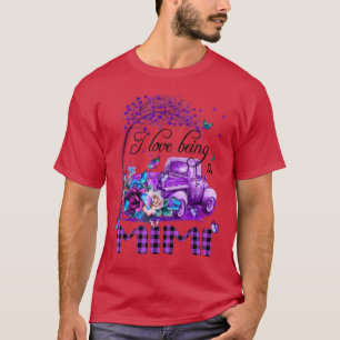 Blumenwagen Ich liebe es, Mimi Schmetterling Kunst T-Shirt
