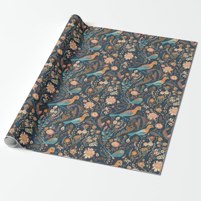 Blumenwald Geschenkpapier (Ungerollt)