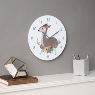 Blumenwald Große Wanduhr