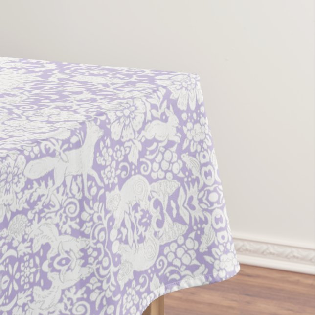 Blumenwald Lila Lilac Forest Tiermuster Tischdecke (Beispiel)