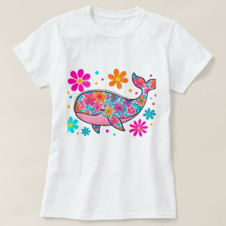 Blumenwald mit farbenfrohen Blume - Boho Ocean T-Shirt