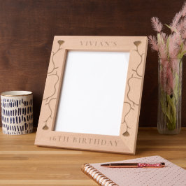 Blumenwald personalisieren Foto Geätzte Rahmen