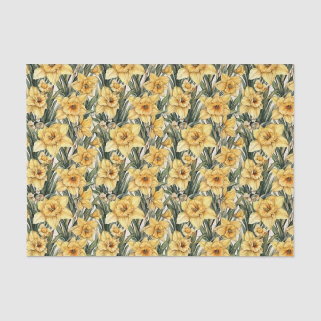 Blumenwasser Osterdarmodil Exklusiv Seidenpapier (Vorderseite)