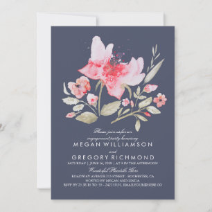 Blumenwatercolor-botanisches Einladung